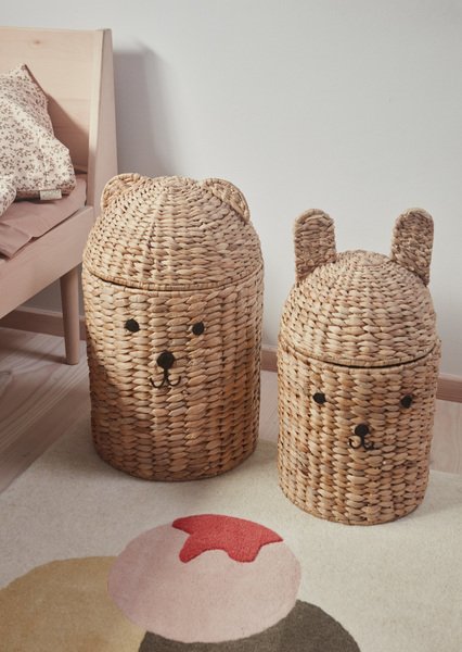 Bear & Rabbit Storage Basket - Set Of 2